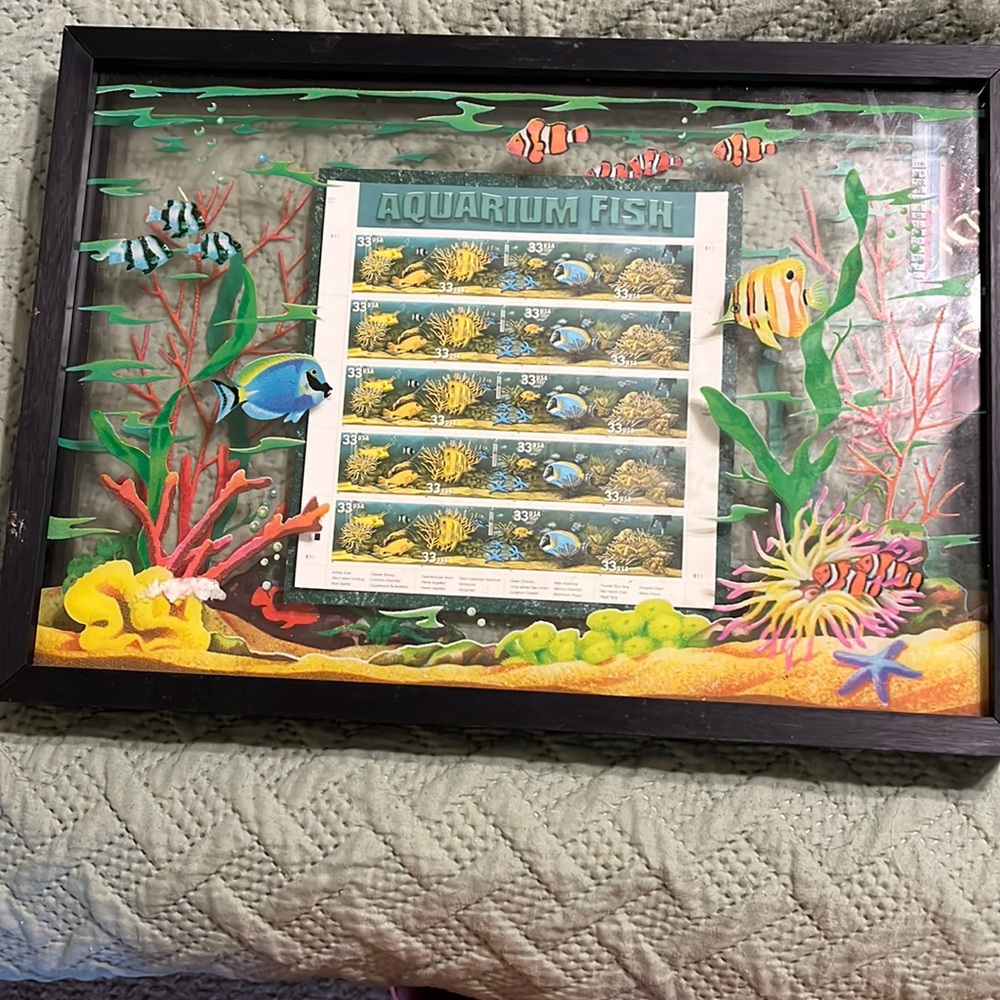 United States Postal Service framed artwork. 3D.
